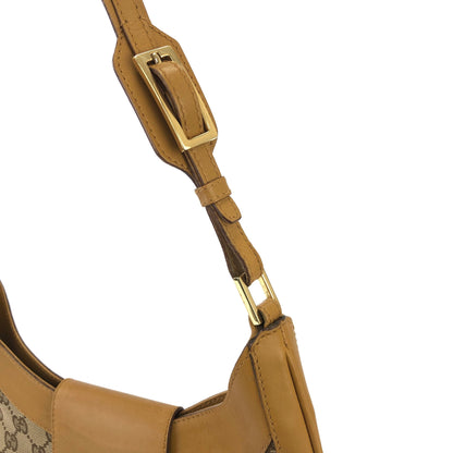 GUCCI GG canvas Horsebit Shoulder bag Hobo bag Camel Vintage Old efrmfy