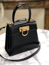 Load image into Gallery viewer, Salvatore Ferragamo Gancini leather mini bag 2WAY Kelly shoulder bag black vintage old ihyerb

