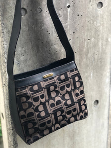 Burberrys' Logo Patterned Jacquard Shoulder Bag Brown Vintage Old i8tw8c