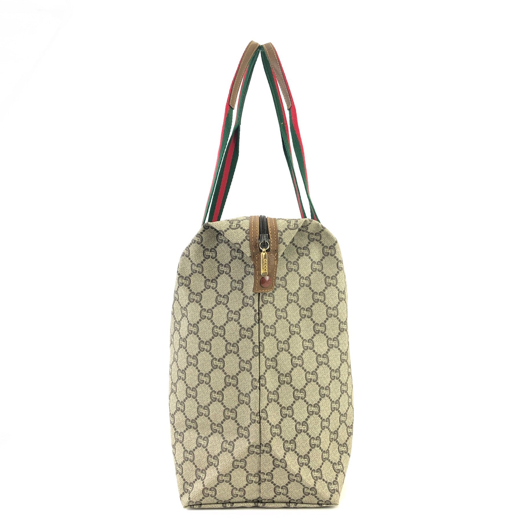 GUCCI GG plus Sherryline Big Tote bag Travel bag Beige Vintage Old 