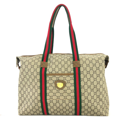 GUCCI GG plus Sherryline Big Tote bag Travel bag Beige Vintage Old Gucci 6ksz2a