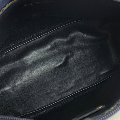 Christian Dior Trotter CD Motif Jacquard Leather Shoulder bag Navy Vintage Old jywsxu