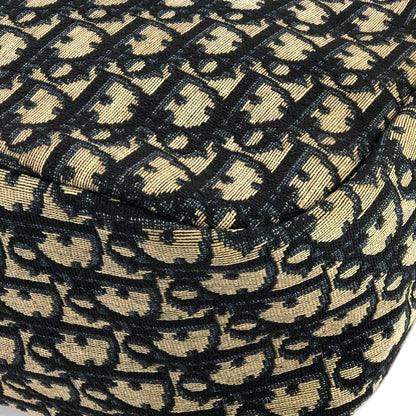 Christian Dior Trotter CD Motif Jacquard Leather Shoulder bag Navy Vintage Old jywsxu