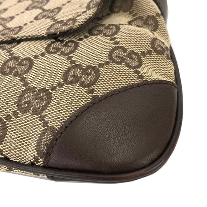 GUCCI Jackie GG canvas Handbag Hobobag Beige Vintage Old Gucci wnaaty