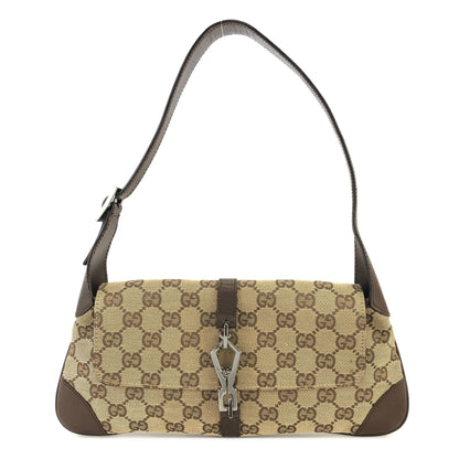 GUCCI Jackie GG canvas Handbag Hobobag Beige Vintage Old Gucci wnaaty