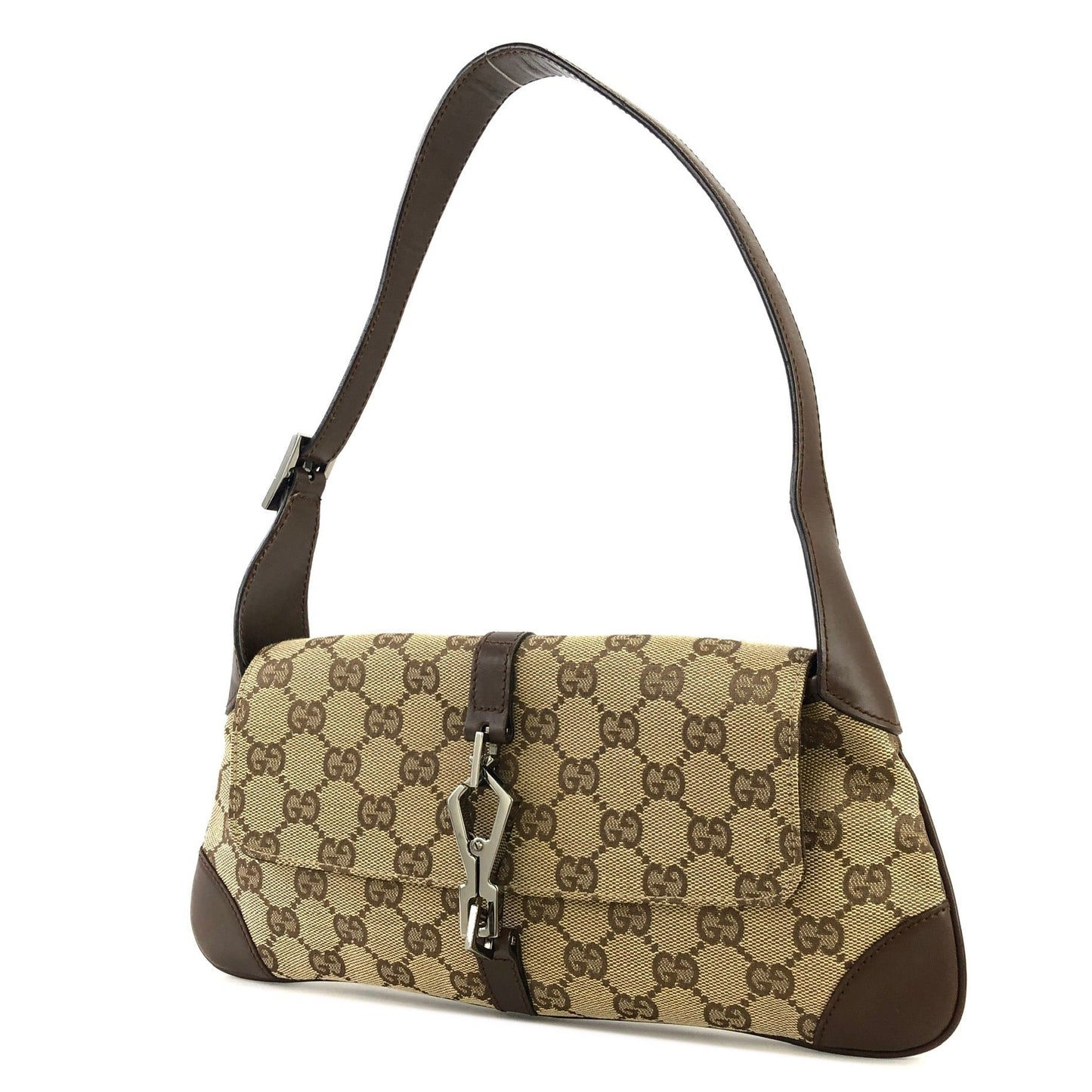 GUCCI Jackie GG canvas Handbag Hobobag Beige Vintage Old Gucci wnaaty