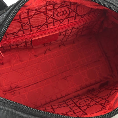 Christian Dior Cannage Charm Nylon Handbag Black Vintage Old e6y2a6