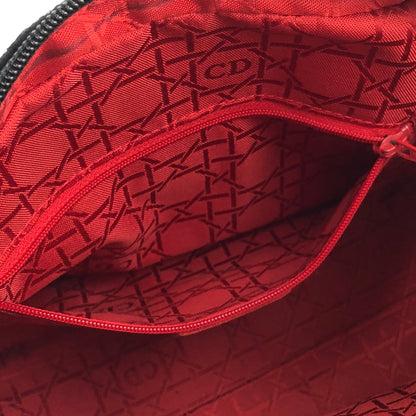 Christian Dior Cannage Charm Nylon Handbag Black Vintage Old e6y2a6