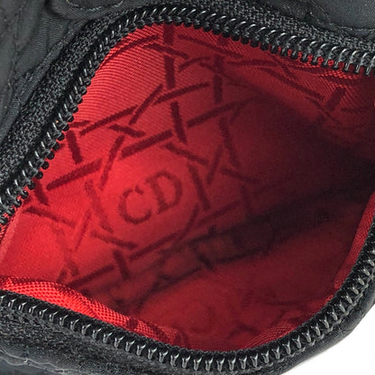 Christian Dior Cannage Charm Nylon Handbag Black Vintage Old e6y2a6