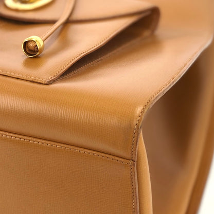 Christian Dior CD logo Drawstring 2Way Handbag Slingbag Camel Vintage Old 5wrcc6