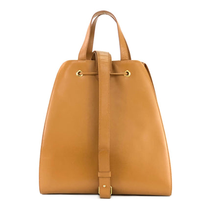 Christian Dior CD logo Drawstring 2Way Handbag Slingbag Camel Vintage Old 5wrcc6