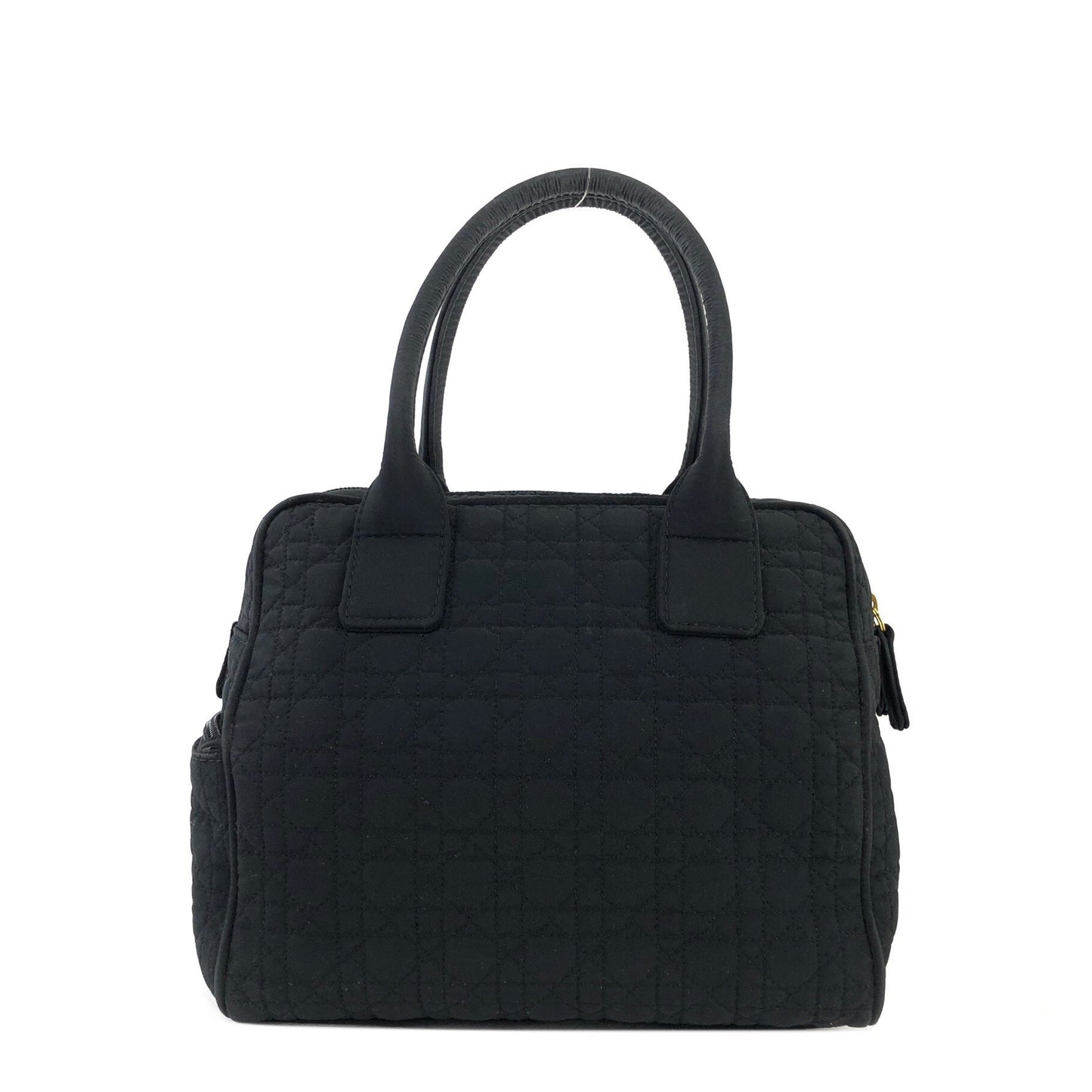 Christian Dior Cannage Charm Nylon Handbag Black Vintage Old e6y2a6