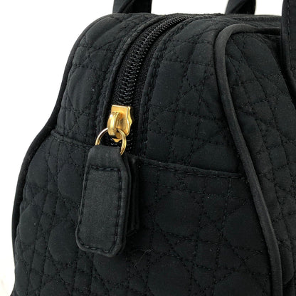 Christian Dior Cannage Charm Nylon Handbag Black Vintage Old e6y2a6