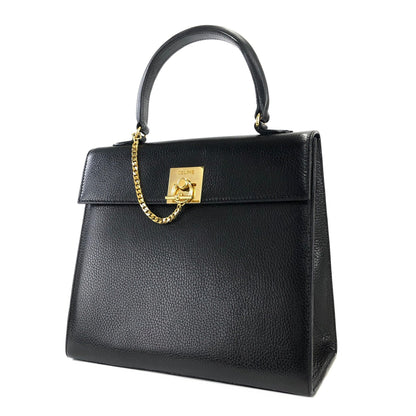CELINE Mantel Chain Gancini 手提包 黑色 復古 舊款 Celine vtz7d4
