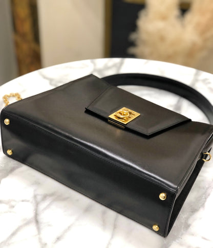CELINE Mantel 鏈條 Gancini 手提包 黑色 復古舊款 Celine 52xyu2