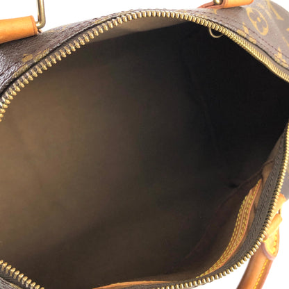 LOUIS VUITTON Monogram Cadena Mini Boston Speedy 30 M41526 Handbag Brown Vintage Old ykv3i7