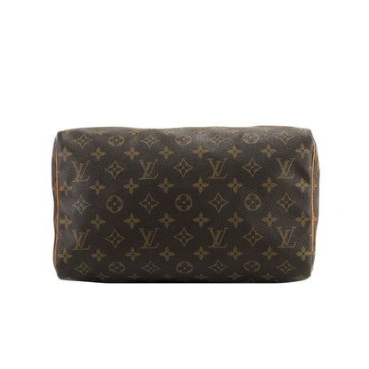 LOUIS VUITTON Monogram Cadena Mini Boston Speedy 30 M41526 Handbag Brown Vintage Old ykv3i7