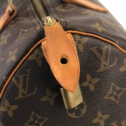 LOUIS VUITTON Monogram Cadena Mini Boston Speedy 30 M41526 Handbag Brown Vintage Old ykv3i7
