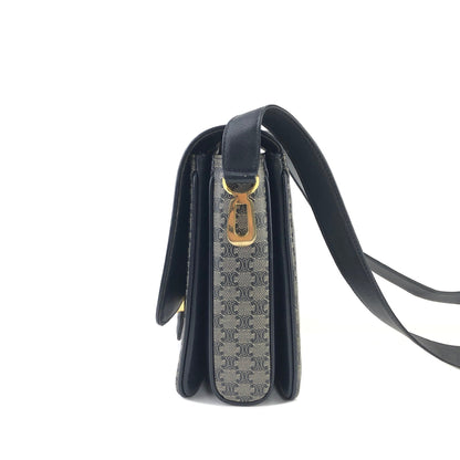CELINE Macadam Triomphe Blason 單肩包 海軍藍 復古老款 celine nabwvx