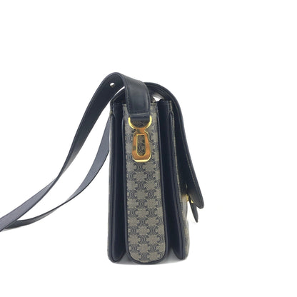 CELINE Macadam Triomphe Blason 單肩包 海軍藍 復古老款 celine nabwvx