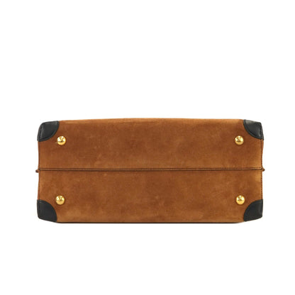 Salvatore Ferragamo Gancini Suede Crossbody Shoulderbag Handbag Brown Vintage Old vbcejj