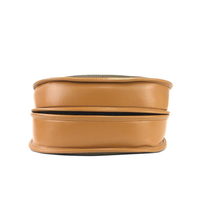 Yves Saint Laurent YSL 標誌圓肩包 橄欖棕色 復古 舊 k67ewp