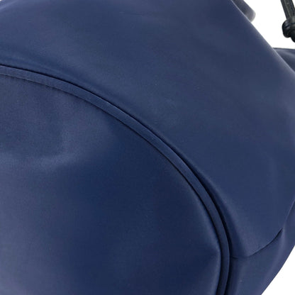 Yves Saint Laurent YSL Embossed Nylon Leather Drawstring Shoulder bag Navy Vintage Old diyz6v