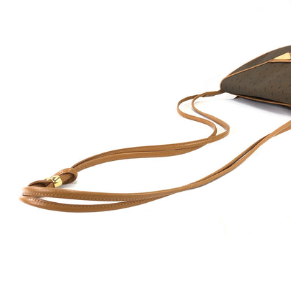 Yves Saint Laurent YSL 標誌圓肩包 橄欖棕色 復古 舊 k67ewp