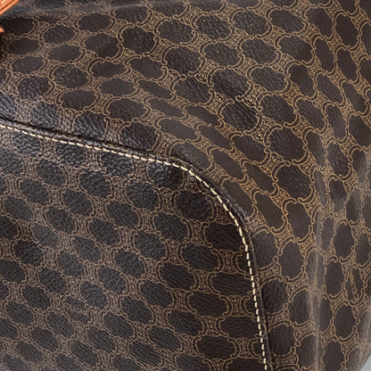 Celine Macadam Front Zip Logo Embossed PVC Leather Backpack Rucksack Brown Vintage Old Celine 4jtysd