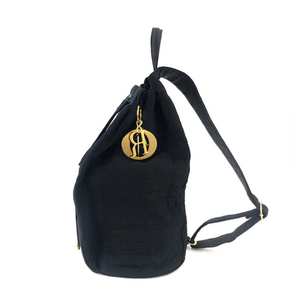 Christian Dior Cannage Drawstring Charm Nylon Sling bag  Black h73wja