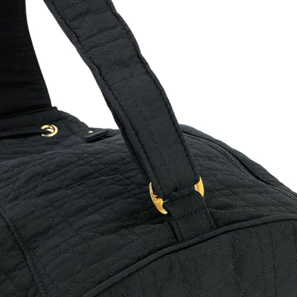 Christian Dior Cannage Drawstring Charm Nylon Sling bag  Black h73wja