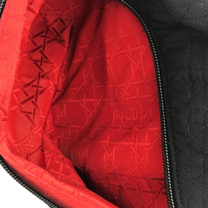 Christian Dior Cannage Drawstring Charm Nylon Sling bag  Black h73wja