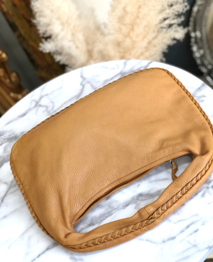 Bottega Veneta Leather Shoulder bag Handbag Camel Vintage Old fuvc6j