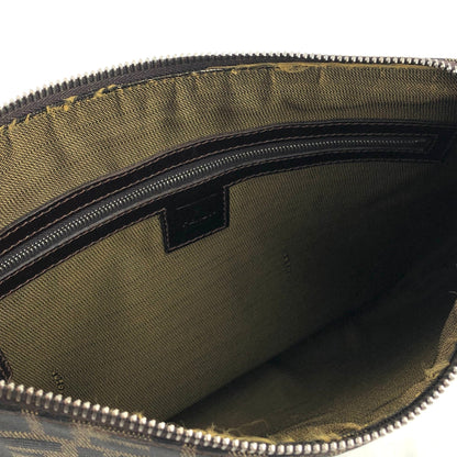 FENDI Zucca Jacquard Hobo Handbag Brown Vintage Old njzazc