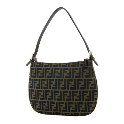 FENDI Zucca Jacquard Hobo Handbag Brown Vintage Old njzazc