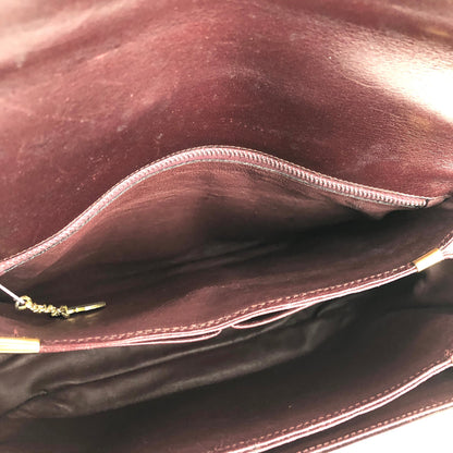 CELINE Triomphe 馬蹄形絨面革單肩包 波爾多紅 復古 舊款 Celine rxbz24