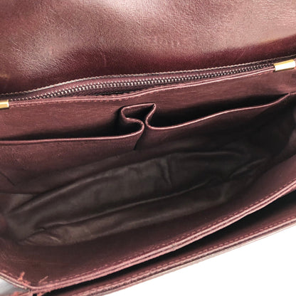 CELINE Triomphe 馬蹄形絨面革單肩包 波爾多紅 復古 舊款 Celine rxbz24