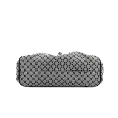 CELINE Macadam Fabric Hobobag Handbag Black Vintage Old CELINE ghyyp7