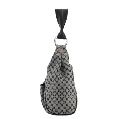 CELINE Macadam Fabric Hobobag Handbag Black Vintage Old CELINE ghyyp7