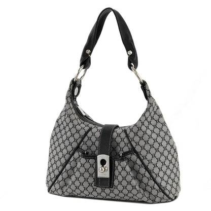 CELINE Macadam Fabric Hobobag Handbag Black Vintage Old CELINE ghyyp7