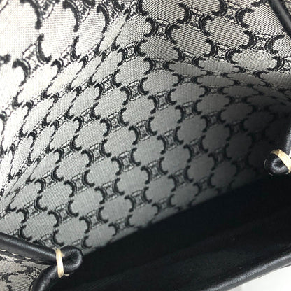 CELINE Macadam Fabric Hobobag Handbag Black Vintage Old CELINE ghyyp7