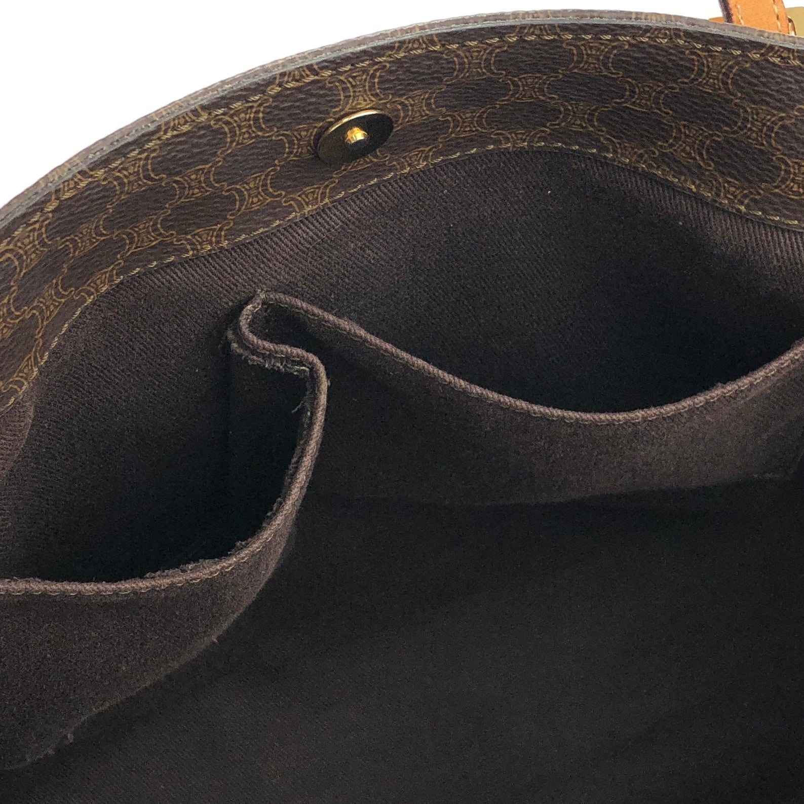 Céline Vintage - Macadam Jacquard Tote Bag - Black - Leather and