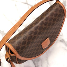 Load image into Gallery viewer, CELINE Macadam Blason embossed PVC leather flap pochette shoulder bag brown vintage old Celine 45pjbr
