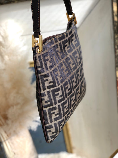 FENDI Zucca Jacquard Totebag Hobobag Brown Old Vintage wieds3