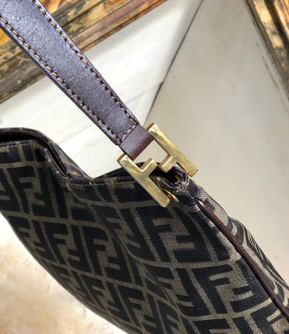 FENDI Zucca Jacquard Totebag Hobobag Brown Old Vintage wieds3