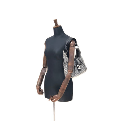 CELINE Macadam Fabric Hobobag Handbag Black Vintage Old CELINE ghyyp7