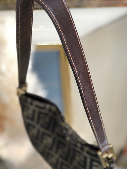 FENDI Zucca Jacquard Totebag Hobobag Brown Old Vintage wieds3