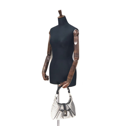 CELINE Macadam Fabric Hobobag Handbag Black Vintage Old CELINE ghyyp7