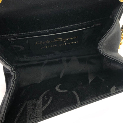 Salvatore Ferragamo Vala 鏈條小號肩背包 黑色 復古 舊款 u86jac