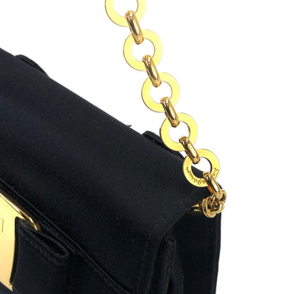 Salvatore Ferragamo Vala 鏈條小號肩背包 黑色 復古 舊款 u86jac